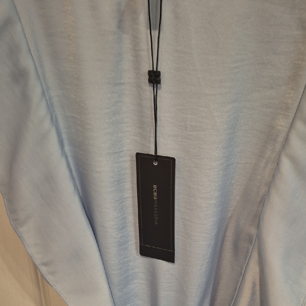 BCBGMaxAzria Light Crystal Blue Ruffle Mini Dress - Picture 9 of 12
